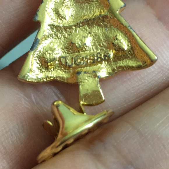 🖤JJ©️1988 Vtg Christmas tree 🎄 pin - Picture 7 of 9